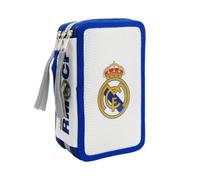 CYPBRANDS Real Madrid Federmäppchen, 3 Etagen, Schulmaterial, Mehrfarbig, offizielles Produkt