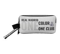 CYPBRANDS Real Madrid Federmäppchen mit 3 Fächern, One Color One Club, weiß, Einheitsgröße
