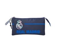 CYPBRANDS Real Madrid Offizielles Lizenzprodukt, Federmäppchen für Kinder, Unisex, Blau, Größe M