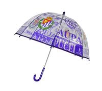 CYPBRANDS Real Valladolid-Regenschirm für Kinder, Blase, transparent, Handschirm, 48 cm, mehrfarbig, offizielles Produkt, durchsichtig