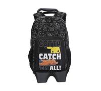 CYPBRANDS Rucksack, 43 cm, anpassbar an Pokémon-Trolley, Unisex, Kinder, 1 Stück, Schwarz, Talla única, Rucksack mit abnehmbarem Trolley Pokémon