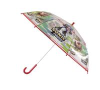 CyP Brands Sonic Regenschirm für Kinder, Durchmesser 48 cm, manuell, transparent, offizielles Produkt, bunt, única