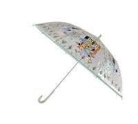 CYPBRANDS Sport Paraguas Manual Transparente Bluey 48cm Regenschirm, bunt, Única