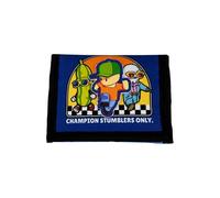 CYPBRANDS -Stumble Guys, Brieftasche, Geldbörse, Jugendbrieftasche mit Klettverschluss, Blau, offizielles Produkt