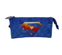 CYPBRANDS - Superman, Federmäppchen, Federmäppchen, Schulbedarf, Blaue Farbe, offizielles Produkt