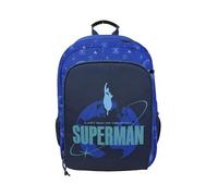 CYPBRANDS - Superman, Rucksack, Schulrucksack, Freizeitrucksack, blaue Farbe, offizielles Produkt