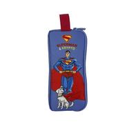 CYPBRANDS - Superman, zylindrisches Federmäppchen, Schulbedarf, Geo, Federmäppchen, Schwarze Farbe, offizielles Produkt