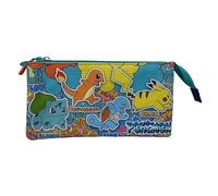 CYPBRANDS Unisex Kinder Cyp Brands-Pokemon Federmäppchen mit DREI Fächern für Trolley, Urban Colors Koffer, bunt