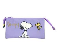 CYPBRANDS Unisex Kinder Snoopy Portatodo Triple-1950 Federmäppchen, dunkelviolett