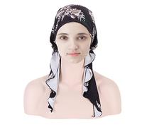 Cysocool Damen Chemo Turban Sommer Sonnenschutz Haarausfall Kopftuch Vorgebunden Beanie Mütze Slouchy Kopfwickel Schlafmütze Frauen Krebs Kopf Wraps Bandana Hijab Kopfbedeckung