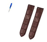 CYSUE Premium-Lederband-Zubehör für Cartier Santos 100 Männer und Frauen Lederband 20 mm 23 mm (Farbe: Braun ohne Schnalle, Größe: 23 mm)