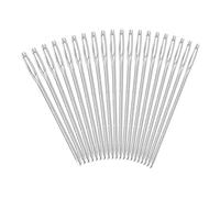 CYTGOUPER Stumpfe Nadeln für Kinde, 20pcs Groes Rundes Augen Stopfnadeln mit Großem Öhr, Sticknadeln Stumpf ohne Spitze kinde Silbernes Stopfnadeln, 52mm Lnge Nähnadeln Set