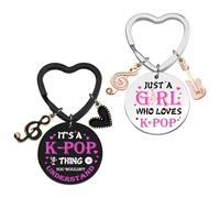 CYUXING 2 K-Pop-Partyartikel, wunderschöne K-Pop-Schlüsselanhänger, Geburtstagsdekoration, Geschenk für musikbegeisterte Teenager und Frauen, können als schützende Schlüsselornamente an einem