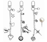 CYUXING 3er-Set Schlüsselanhänger zur Aufbewahrung von Lippenstift und Lipgloss, inklusive Locher (Perforation erforderlich), ideal für Schlüssel, Handtasche oder Handtasche