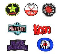 CYWQ Rock-and-Roll-Aufnäher zum Aufbügeln, Musik-Aufnäher, bestickte Applikation, Reparatur-Flicken zum Basteln, Zubehör für Kleidung, Jeans und T-Shirts, 8 Stück