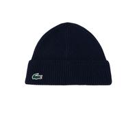 Czapka zimowa Lacoste Ribbed Knit Wool Golf - midnight blue - Blau