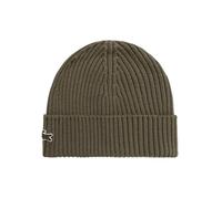 Czapka zimowa Lacoste Unisex Ribbed Wool - khaki green - Grün