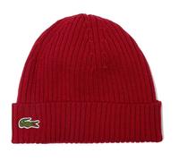 Czapka zimowa Lacoste Unisex Ribbed Wool - Rot