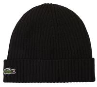 Czapka zimowa Lacoste Unisex Ribbed Wool - Schwarz