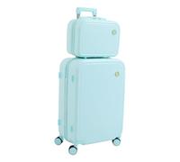 czyuRachel Kofferset 2 Teilig Hartschale - 24 Zoll-Rollkoffer + 14 Zoll-Kosmetikkoffer, Trolley Koffer Mittelgroß, Koffer Mittelgroß 4 Rollen Leicht mit Passwortschloss (Grün)