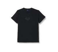 GANT Herren REG Tonal Shield SS T-Shirt, Black, L