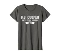 D. B. Cooper T-Shirt, Damen, Anthrazit, XL