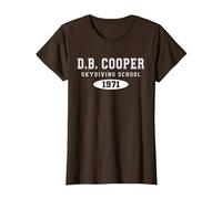 D. B. Cooper T-Shirt, Damen, Braun, XL