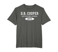 D. B. Cooper T-Shirt, Herren Große Größen, Anthrazit, 4X Tall