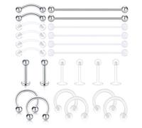 D.Bella Industrial Piercing Retainer Knorpel Helix Daith Tragus Ohrringe Augenbraue Septum Piercing Lippe Medusa Stud Set
