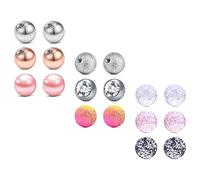 D.Bella Piercingstäbchen-Set für Tragus, Knorpel, Helix, Ohrstecker, Zunge, Brustwarze, Barbells, Ersatzkugeln, kurze Labret-Lippenringe, 4-20 mm, Medusa, Conch, Piercing-Schmuck, Edelstahl