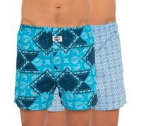 D.E.A.L International 2-er Set Boxershorts Blau mit Paisley