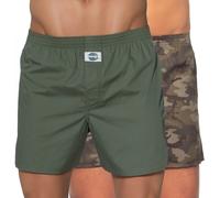 D.E.A.L International 2-er Set Boxershorts Camouflage und Grün