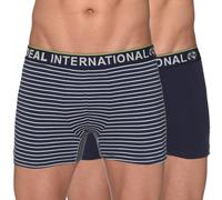D.E.A.L International 2er-Set Boxer Briefs blau + gestreift
