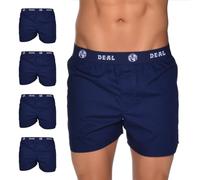 D.E.A.L International 5-er Set Boxershorts mit Logo-Bund Dunkelblau