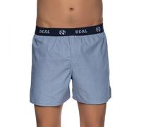 D.E.A.L International Boxershorts Blau gestreift mit Logobund