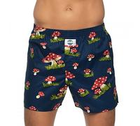 D.E.A.L International Boxershorts Blau mit Fliegenpilz Motiv