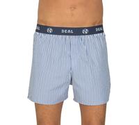 D.E.A.L International Boxershorts Blau & Weiß Gestreift mit Logo Bund
