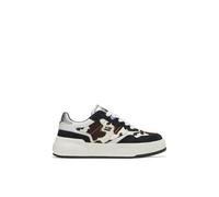 D.Franklin Damen Sport Sneakers Court Flag Cow - Damen Halbschuhe - Freizeitmode - Größe (37) - Modell Court