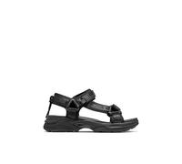 D. Franklin Damen Sportsandalen in Schwarz - Bequeme flache sportliche Sandalen für den Sommer - Größe (36) - Modell 347