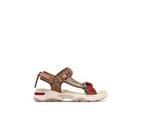 D. Franklin Damen Sportsandalen mit Print in Burgunderrot - Bequeme flache sportliche Sandalen für den Sommer - Größe (40) - Modell 347