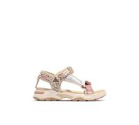 D. Franklin Damen Sportsandalen mit rosa Muster - Bequeme flache sportliche Sandalen für den Sommer - Größe (38) - Modell 347