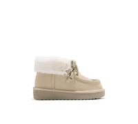 D.Franklin Damen Stiefel aus Leder mit Innenfutter aus Fell Nordic Mid Fur Creme - Damenstiefel - Freizeitmode - Größe (40) - Modell nordic