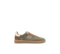 D.Franklin Herren-Sneaker aus Leder mit technischem Innenfutter Rebel Basic Flag Grün - Herren Schnürschuhe - Freizeitmode - Größe (44) - Modell Flag