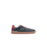 D. Franklin Herren Sneaker Rebel Suede in Marineblau/Rot - Herrenschuhe zum Anziehen - Legere Mode - Größe (45)