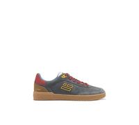 D.Franklin Herren Sportschuhe aus Leder mit technischem Futter Rebel Basic Flag Marineblau - Herren Schnürschuhe - Freizeitmode - Größe (44) - Modell Flag