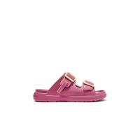 D. Franklin Offene Damen-Sandalen mit verstellbarer Schnalle, Vibe Rosa - Bequeme flache sportliche Sandalen für den Sommer - Größe (38) - Modell Buckle