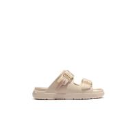 D. Franklin Offene Damensandalen mit verstellbarer Schnalle, Vibe Beige - Bequeme flache sportliche Sandalen für den Sommer - Größe (39) - Modell Buckle