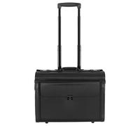 D&N Business & Travel Pilotenkoffer mit 2 Rollen PU 48 cm Vortasche schwarz