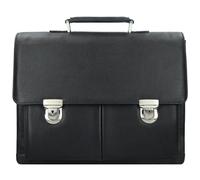 d & n Business Line Aktentasche Leder 40 cm Laptopfach Schwarz