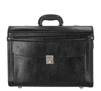 DundN Pilotenkoffer Business und Travel, 2685, Lederfaserstoff, schwarz